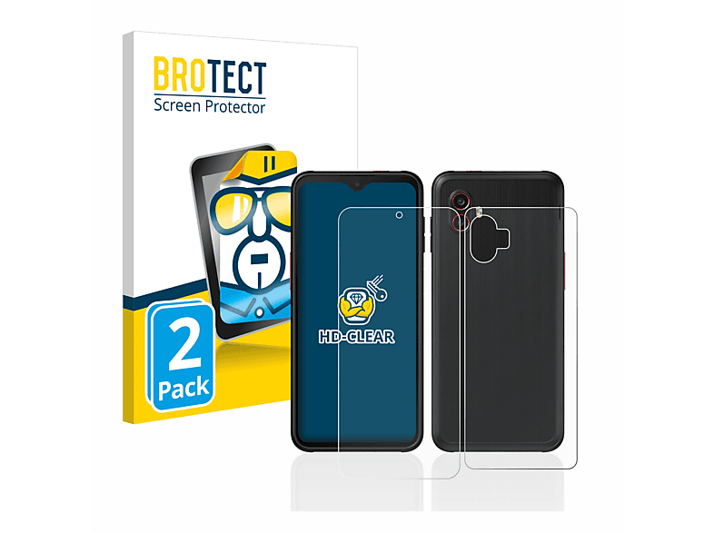 Pro klare BROTECT Samsung Galaxy Edition) 2x Enterprise Schutzfolie(für 6 Xcover