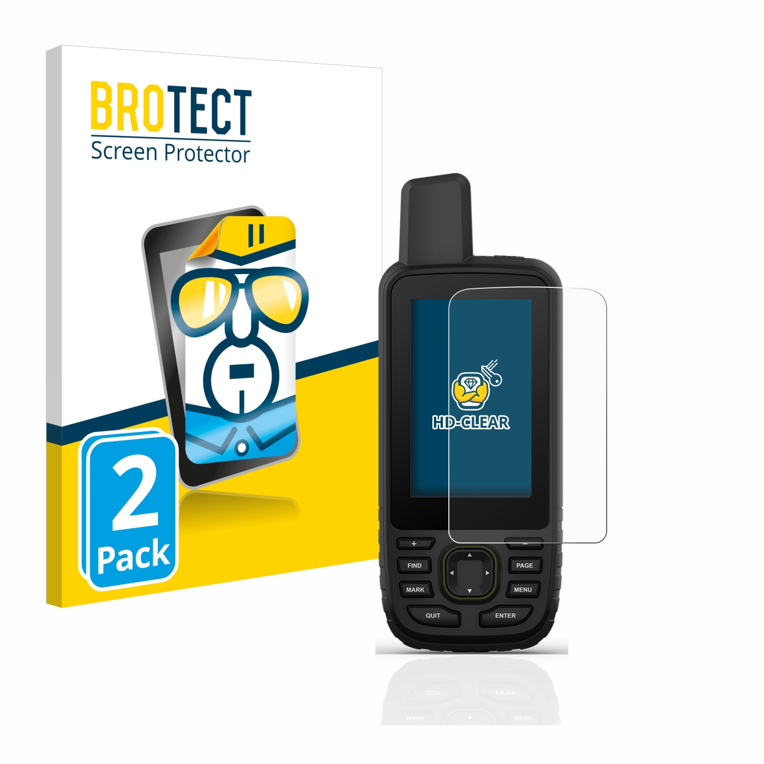 BROTECT 2x GPSMAP Garmin 67) klare Schutzfolie(für