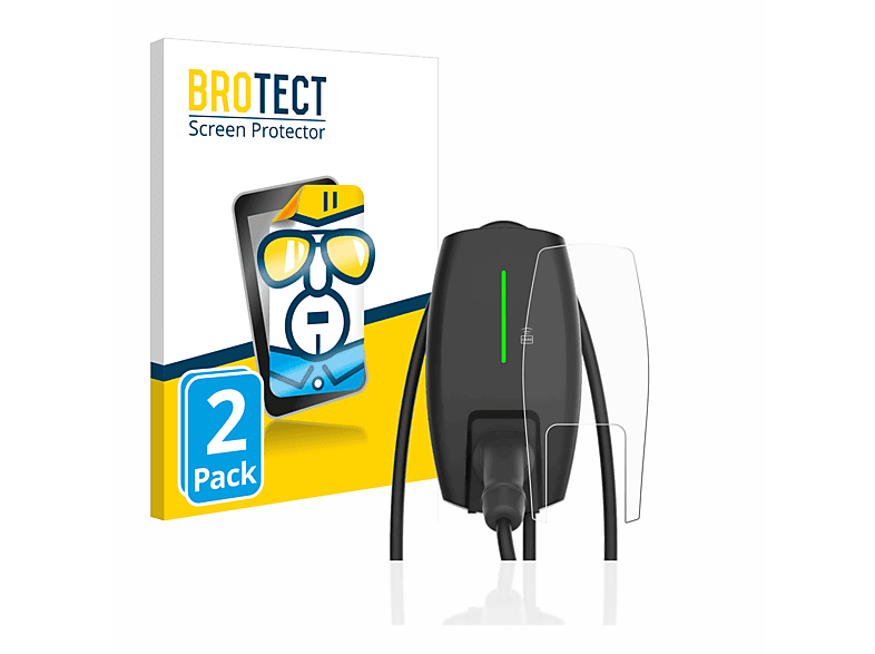BROTECT 2x klare Schutzfolie(für Autoaid Intelligent Wallbox  11 kW)