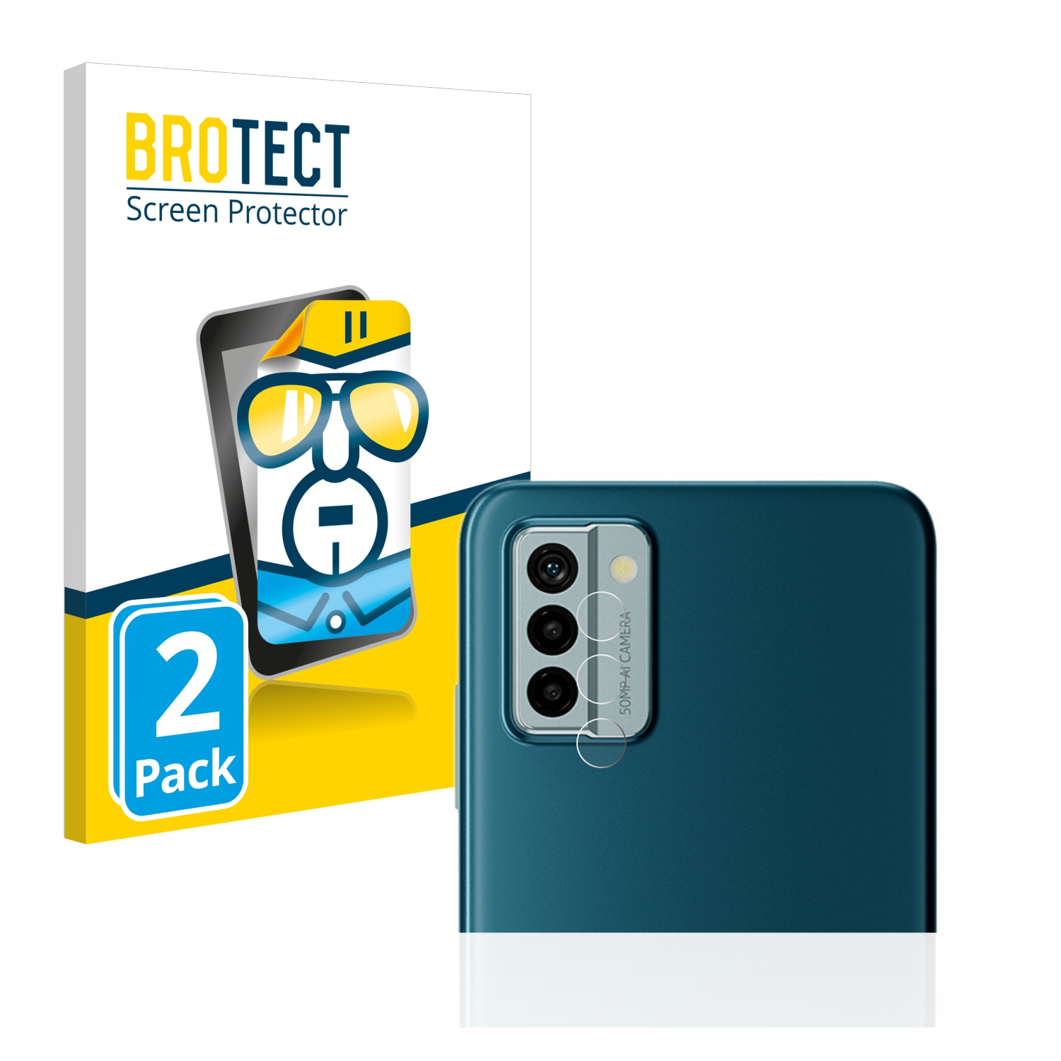 G22) klare BROTECT Schutzfolie(für 2x Nokia