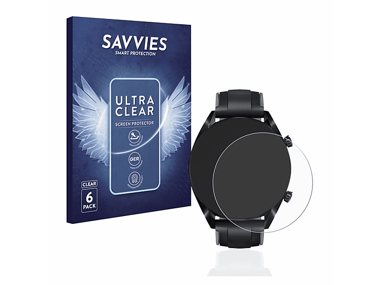 SAVVIES 6x GT Watch Huawei mm)) (46 klare Schutzfolie(für 2