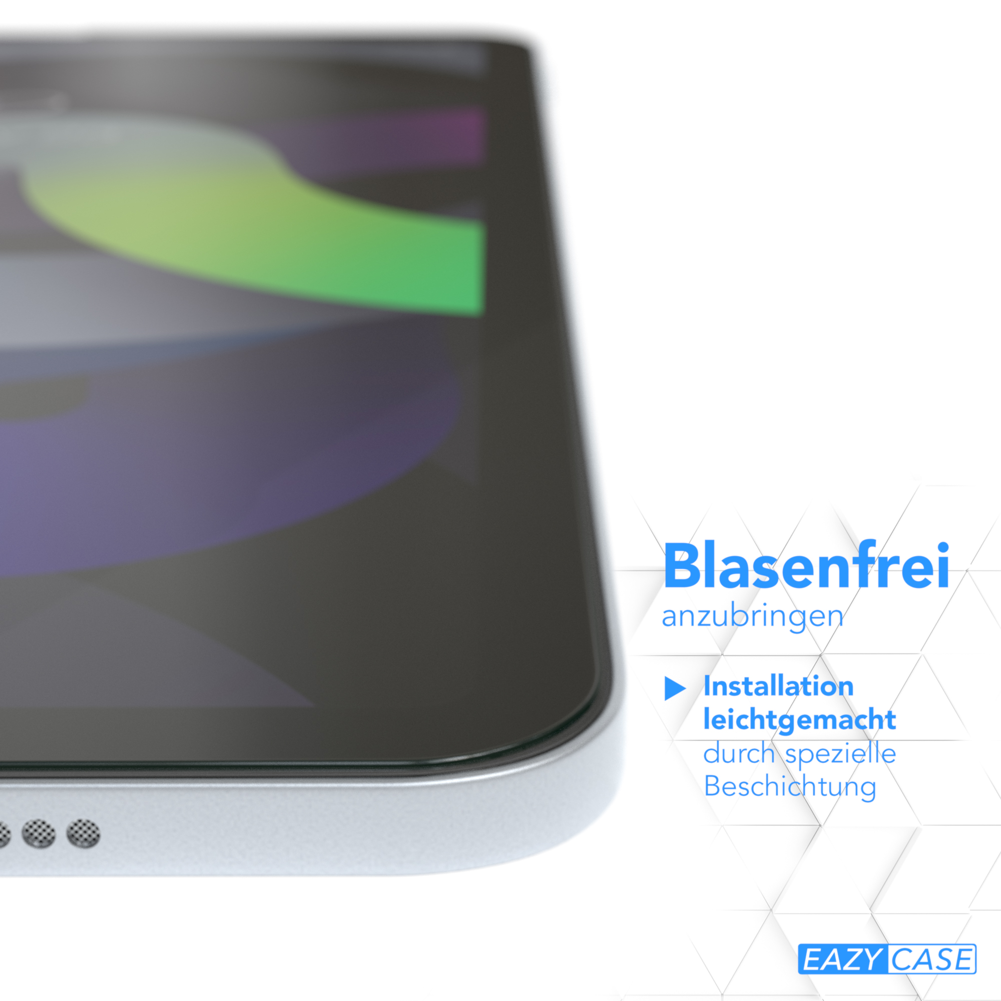 2022) 4 CASE Display Glasfolie Air für / Schutzfolie Apple Displayschutzglas(für 2020 Air 5 EAZY iPad