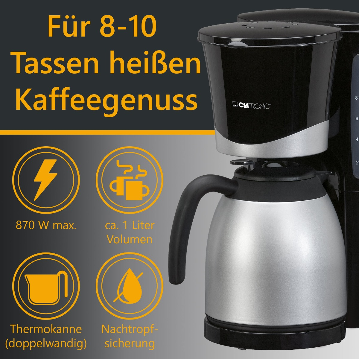 CLATRONIC KA Schwarz 3327 Kaffeemaschine