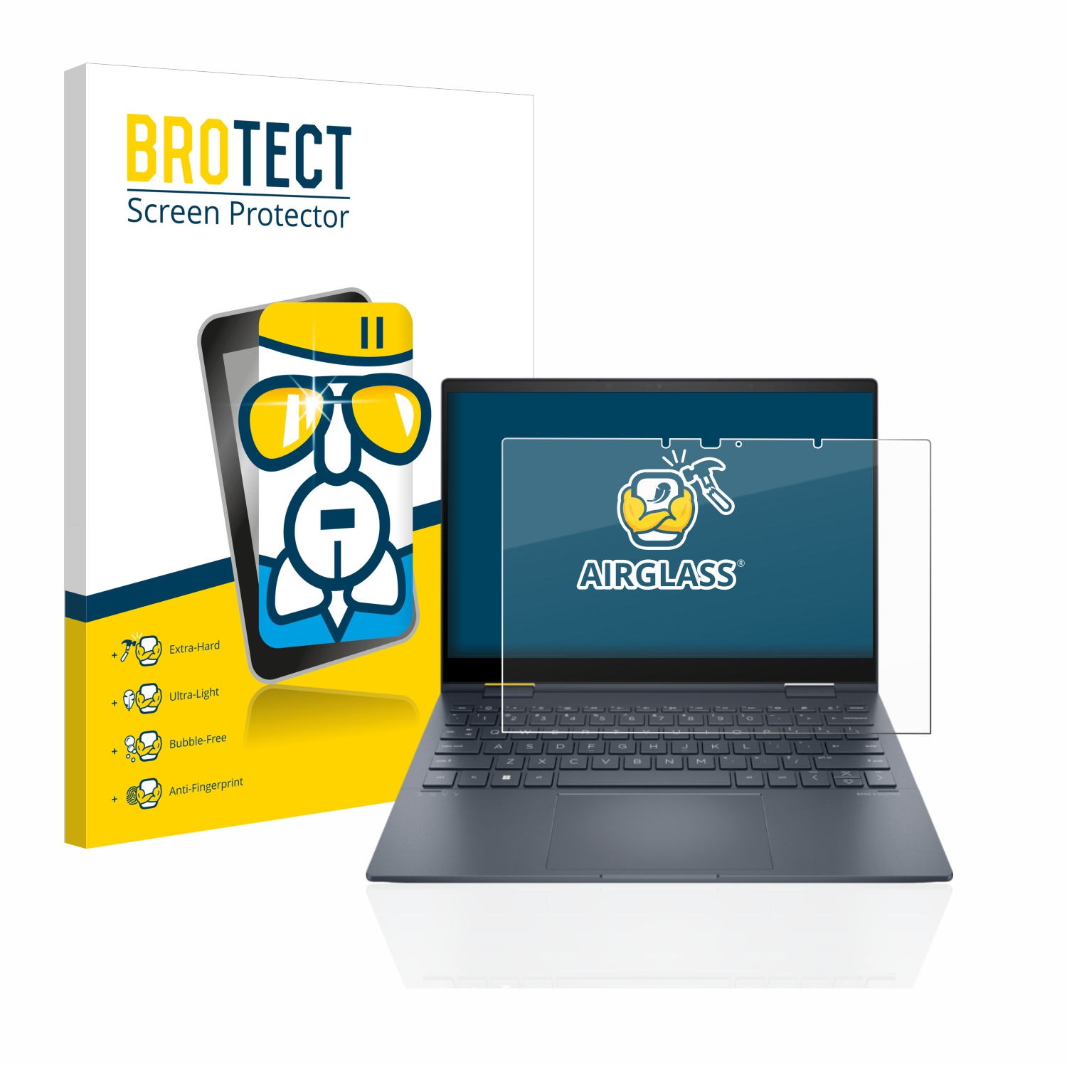BROTECT bf0775ng) klare Schutzfolie(für HP x360 Envy Airglass