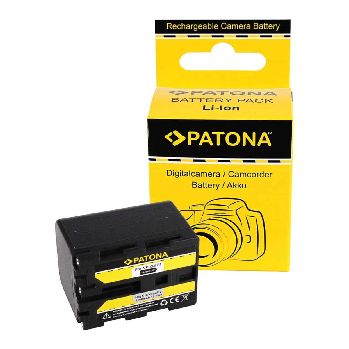 PATONA Akku NP-FM71 für Ersatzakku, Sony Stück kompatibel 1 Li-Ion 2600mAh 