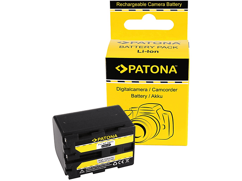 PATONA Akku kompatibel für Sony NP-FM71 Li-Ion Ersatzakku, 2600mAh  1 Stück