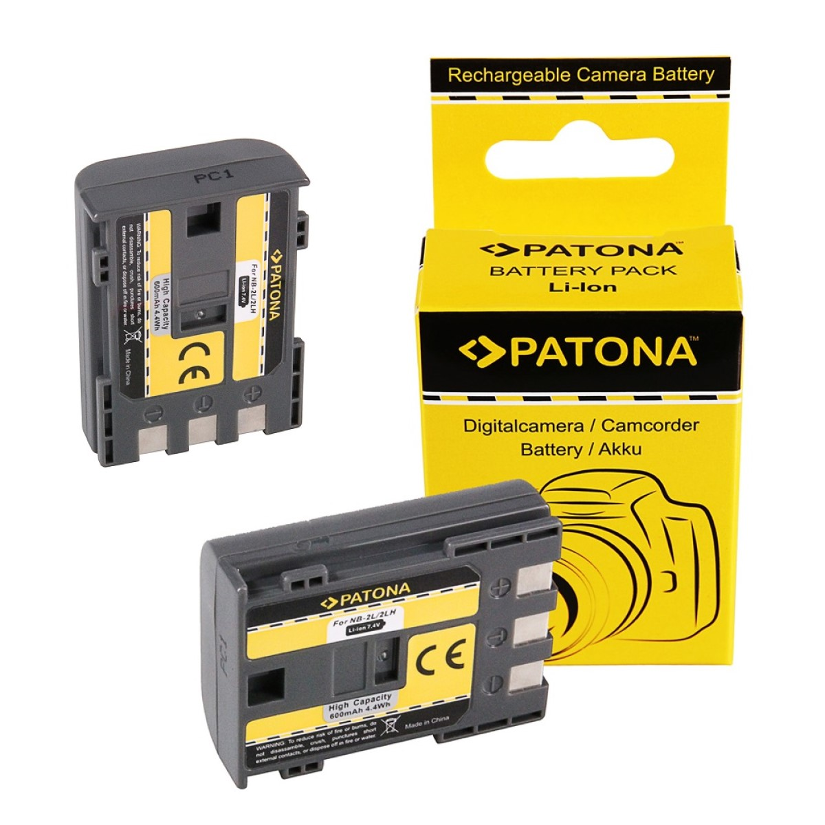 PATONA 2X NB-10L Akku Für Canon PowerShot Kameras – 750 MAh, 7,4 V, Kompatibel Mit G15, SX50 HS & Mehr