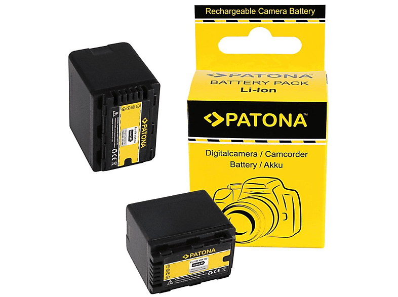 PATONA 2x Akku für Panasonic Ersatzakku, 3582mAh  Stück kompatibel 2 Li-Ion VW-VBK360