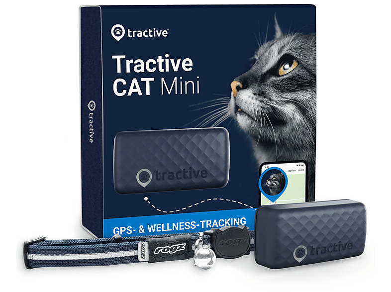 TRACTIVE Tractive GPS CAT Mini - GPS Tracker Katze mit Aktivitätstracking GPS Tracker