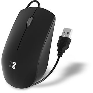 ratón  con cable - SUBBLIM Business Silencioso  1200 DPI, cable USB, Negro