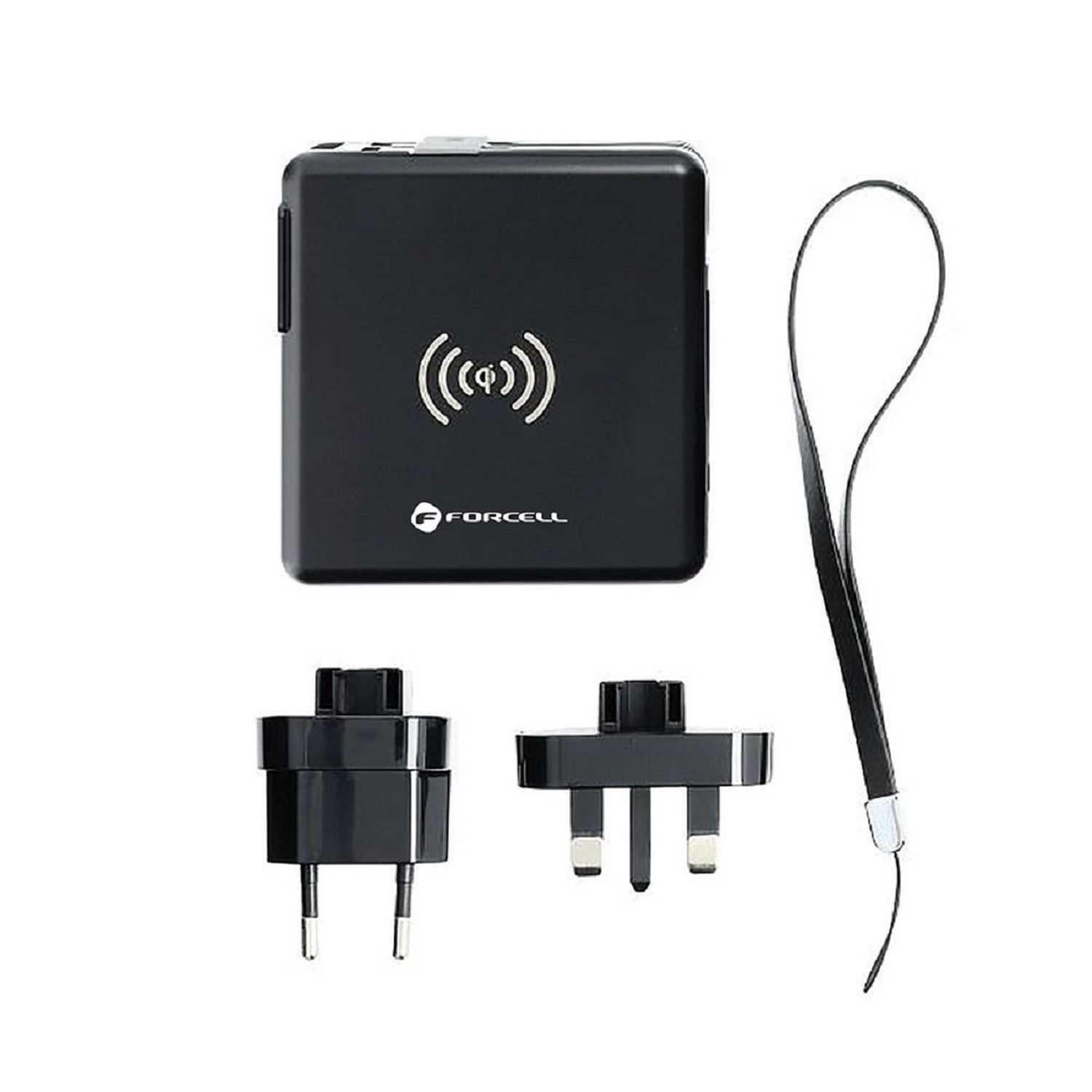 Ladegerät FORCELL 20W PD Typ Universal, Schwarz C/iPhone USB 5in1