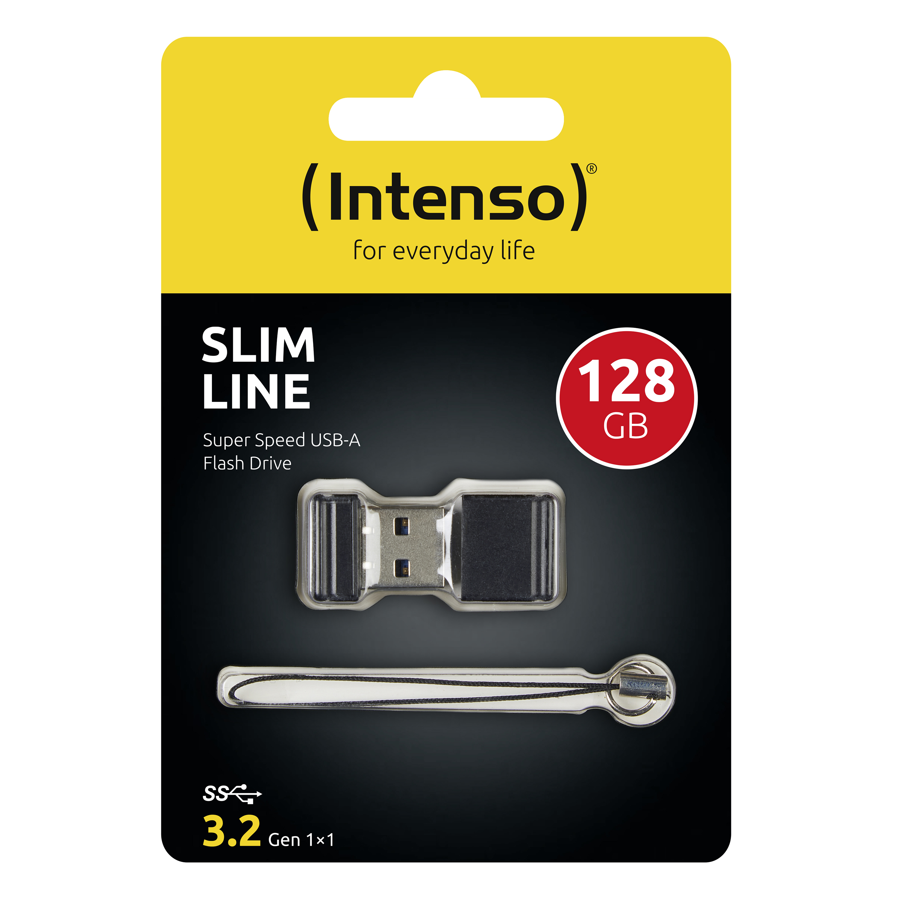 128 GB Line 128 GB) INTENSO Slim (Schwarz, USB-Stick