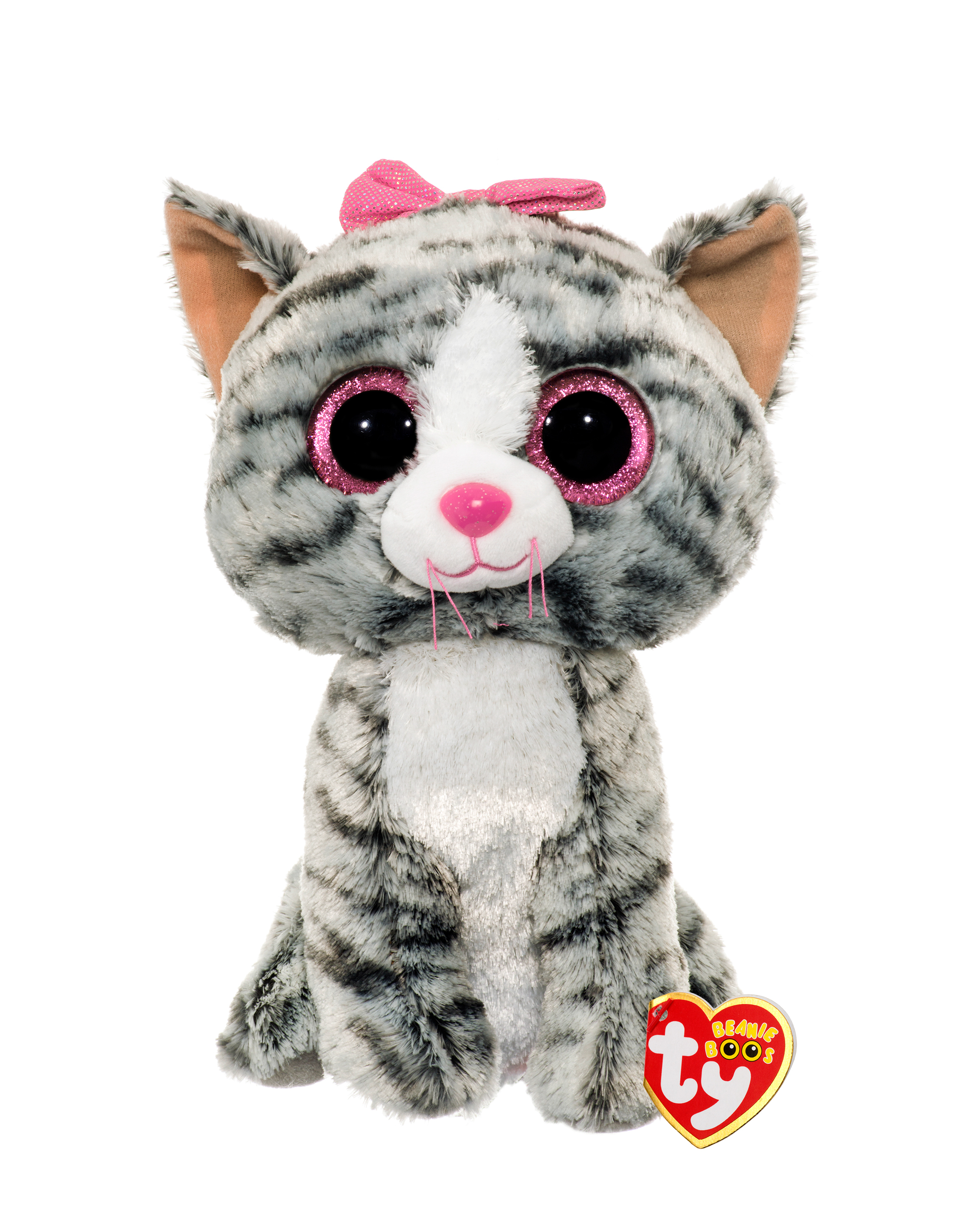 Beanie Boo - Kiki Katze 24 cm grau