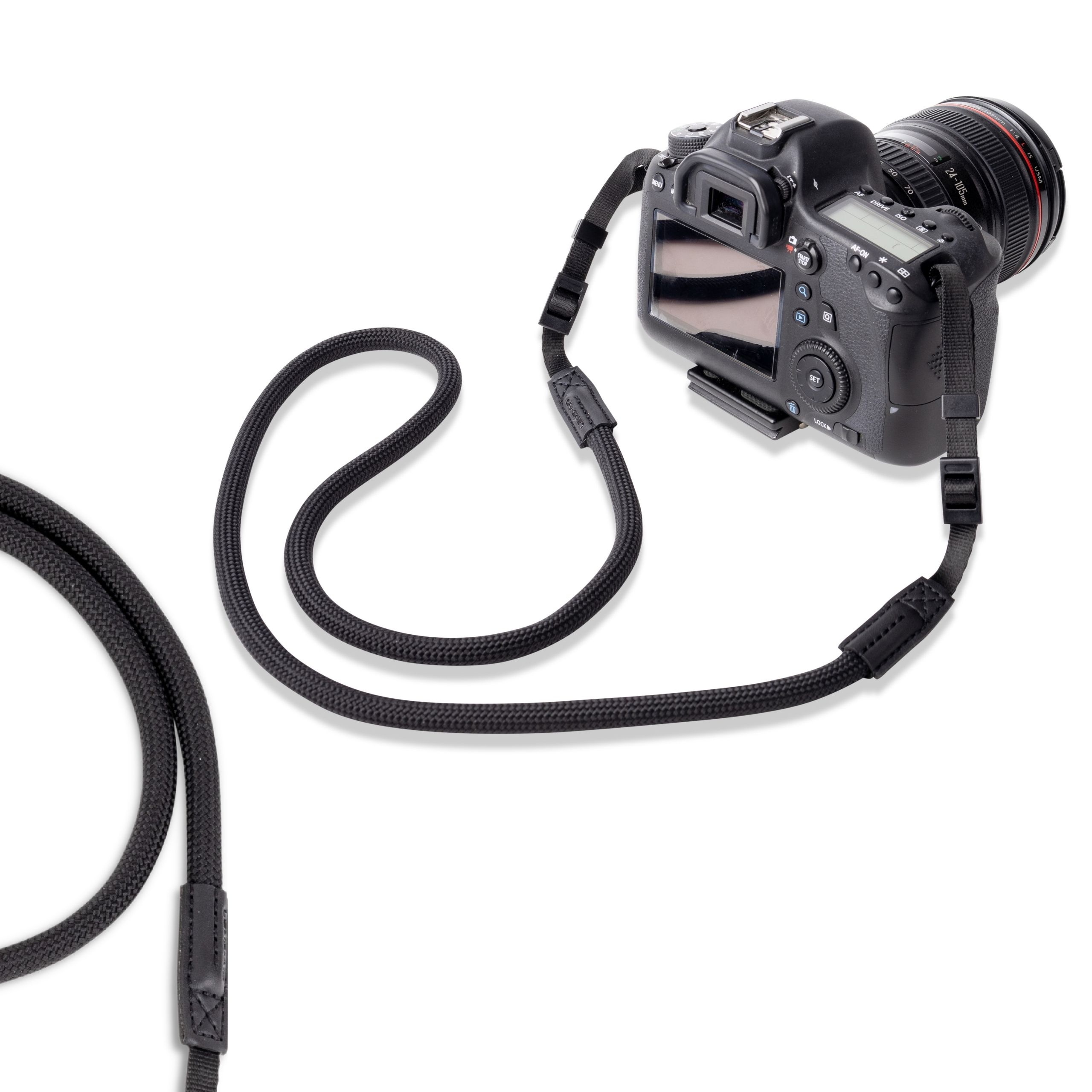 Nikon, schmale Schwarz, Leica für für Handschlaufe kleine LENS-AID Fujifilm, oder Seil-Optik Olympus, Kameragurt Kamera, Sony passend Ösen, in Canon, Alpha, für