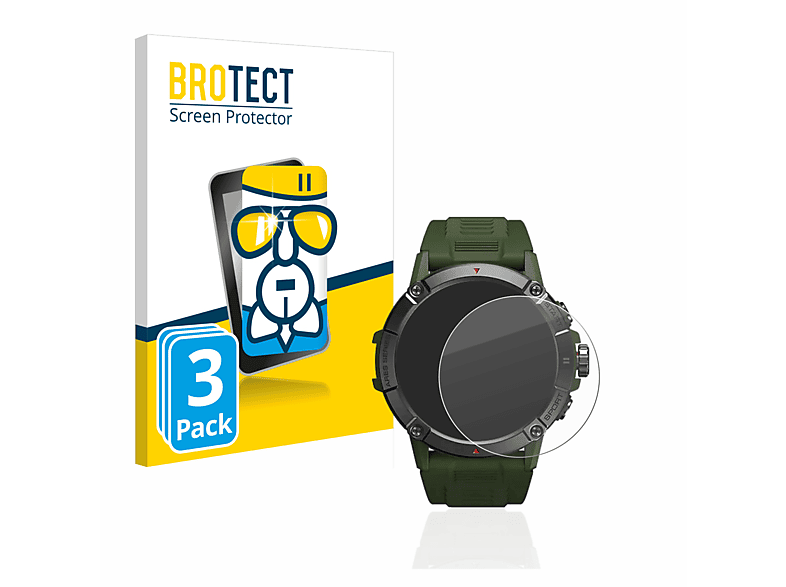 BROTECT 3x Airglass klare Schutzfolie(für Zeblaze Ares 3) | Smartwatch Schutzfolien & Gläser