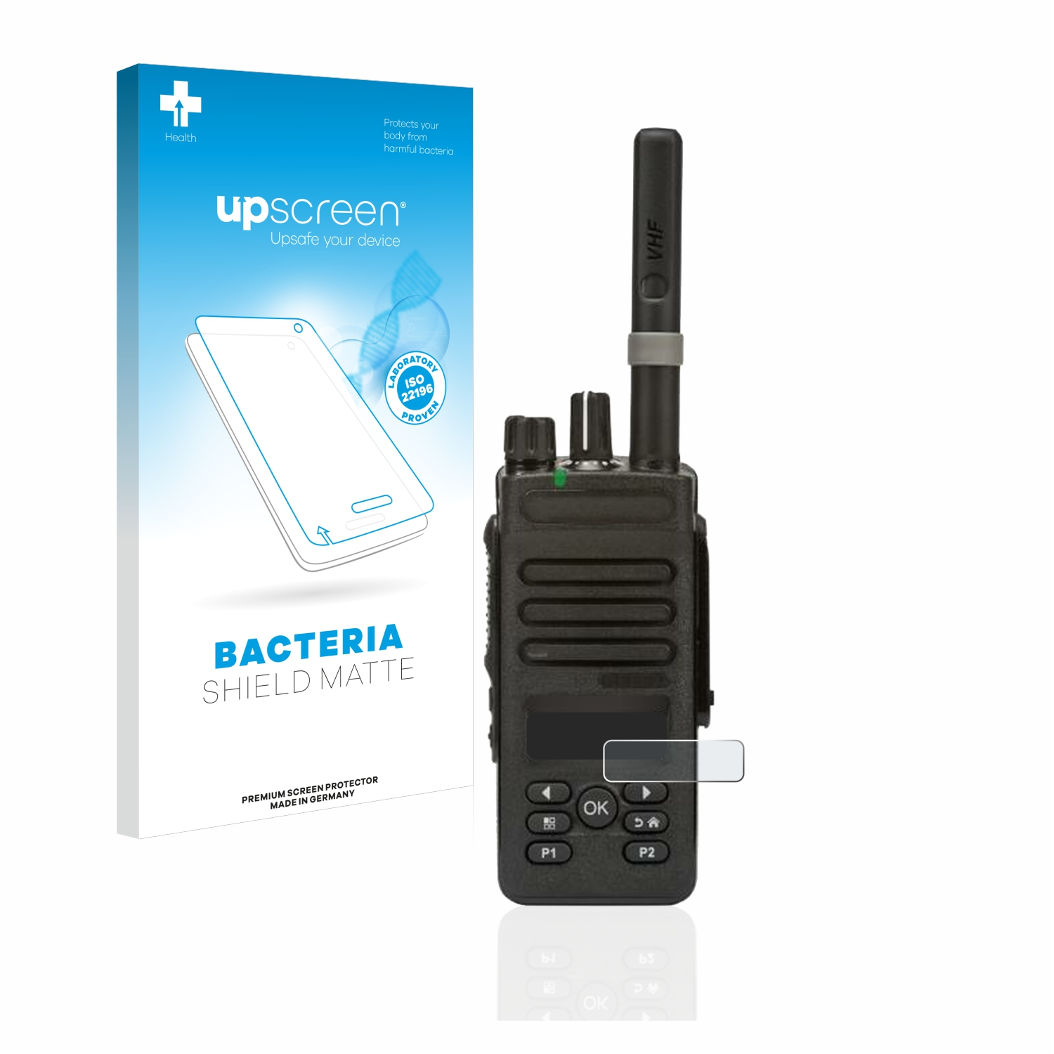 antibakteriell Schutzfolie(für DP2600E) entspiegelt matte UPSCREEN Motorola