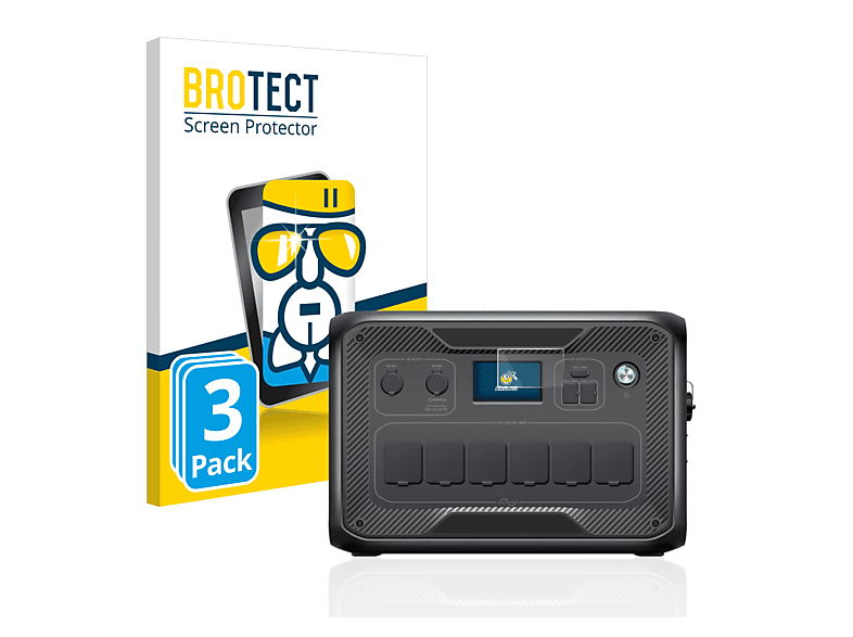 BROTECT 3x Airglass klare Schutzfolie(für Bluetti AC300) | Schutzfolien & Schutzgläser