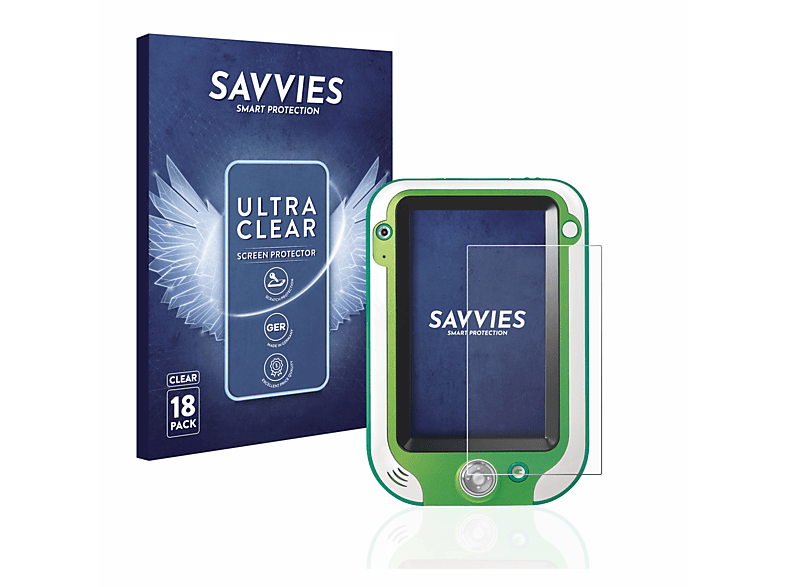 SAVVIES 18x klare Schutzfolie(für LeapFrog LeapPad XDi ultra) | Tabletschutzfolien