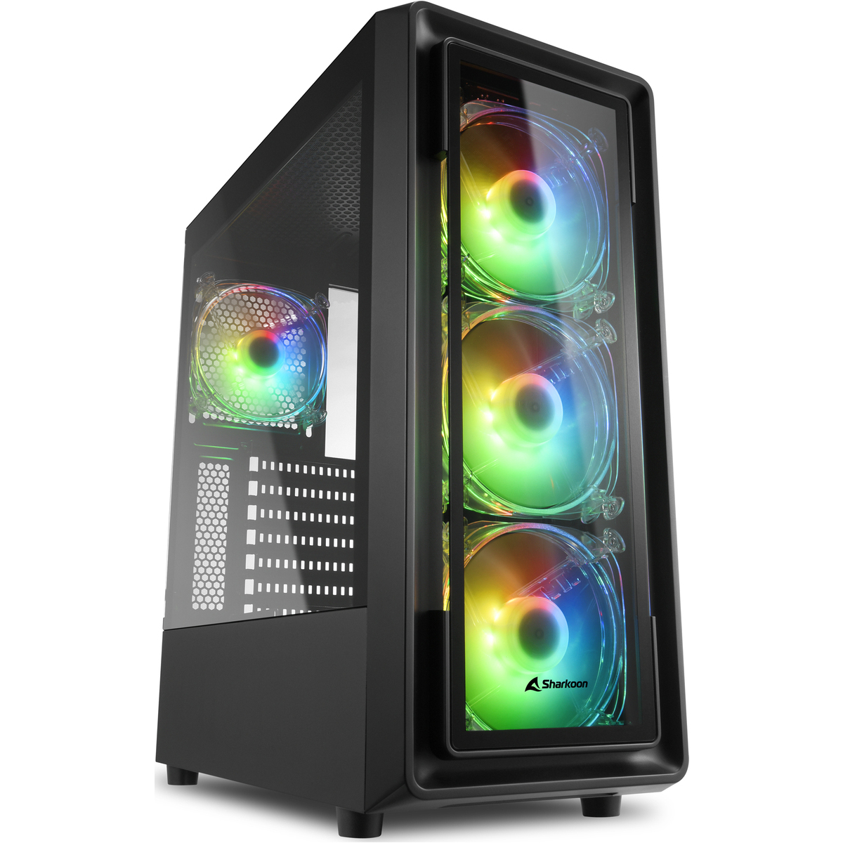 PC Schwarz TK4 Gehäuse, SHARKOON RGB