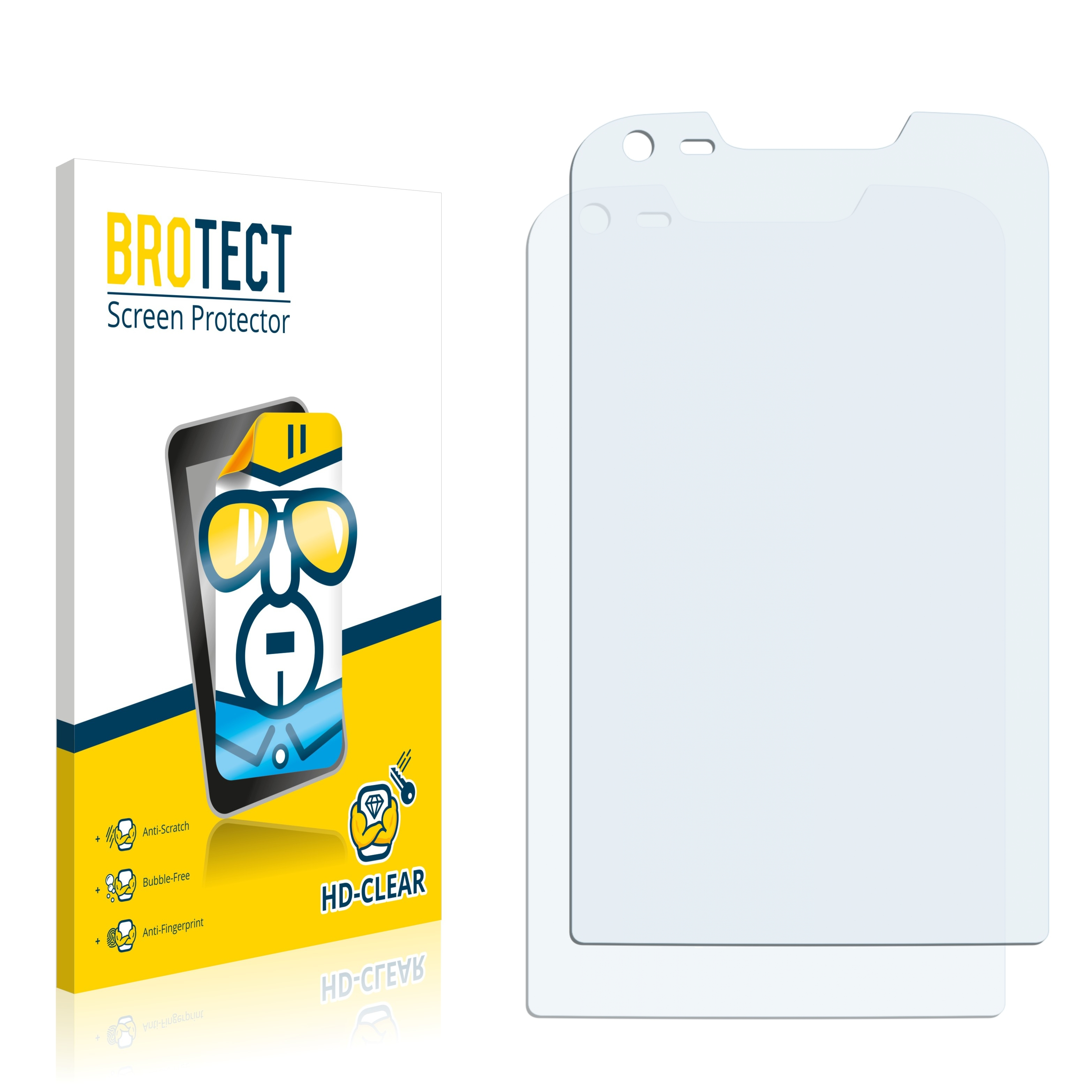 Pro klare Galaxy Samsung BROTECT I547) 2x Rugby Schutzfolie(für