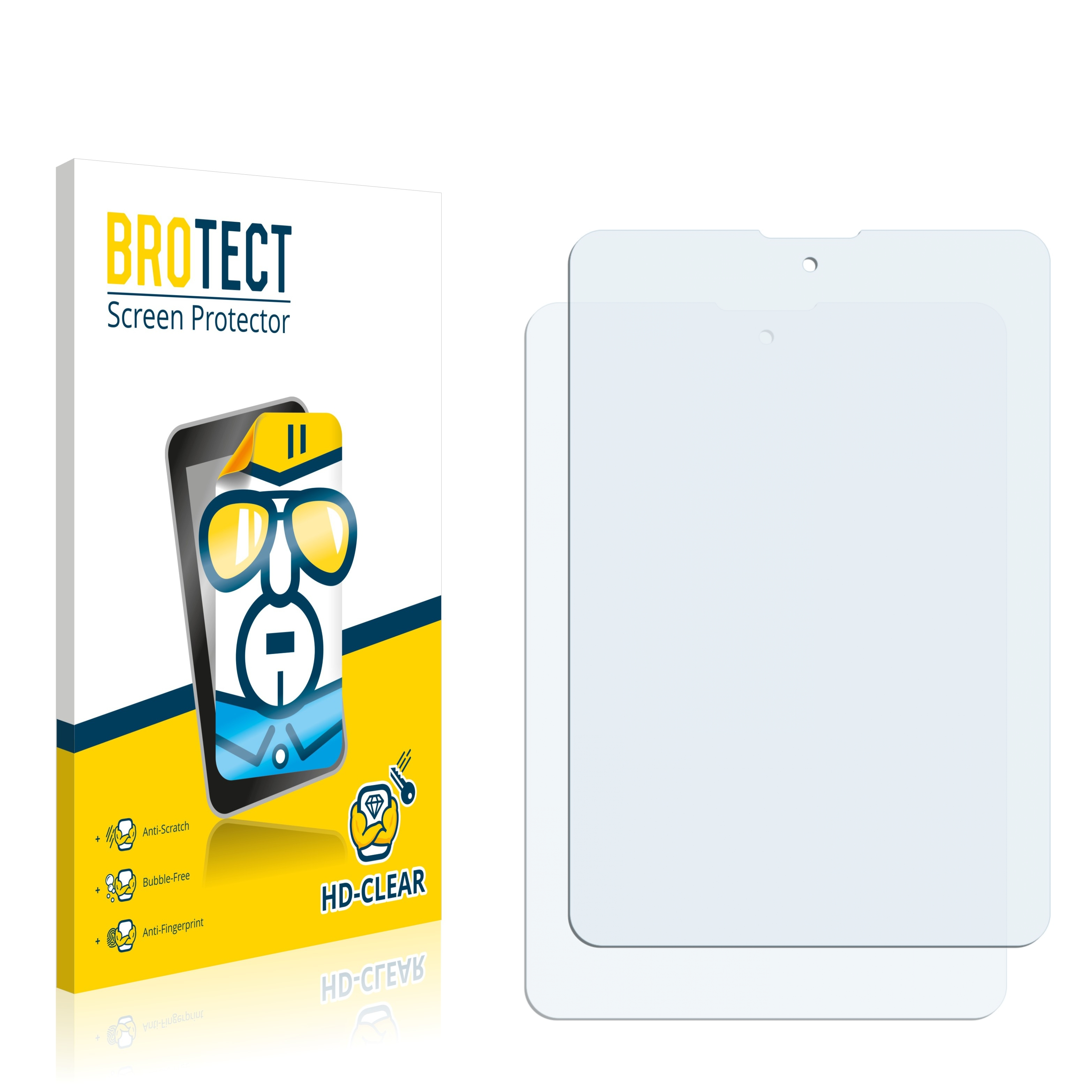 BROTECT 2x klare Schutzfolie(für Texet 3G) TM-7858 NaviPad