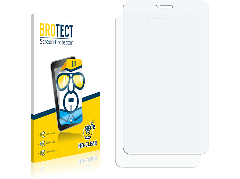 BROTECT 2x klare Schutzfolie(für TrekStor SurfTab breeze 7.0 quad 3G)