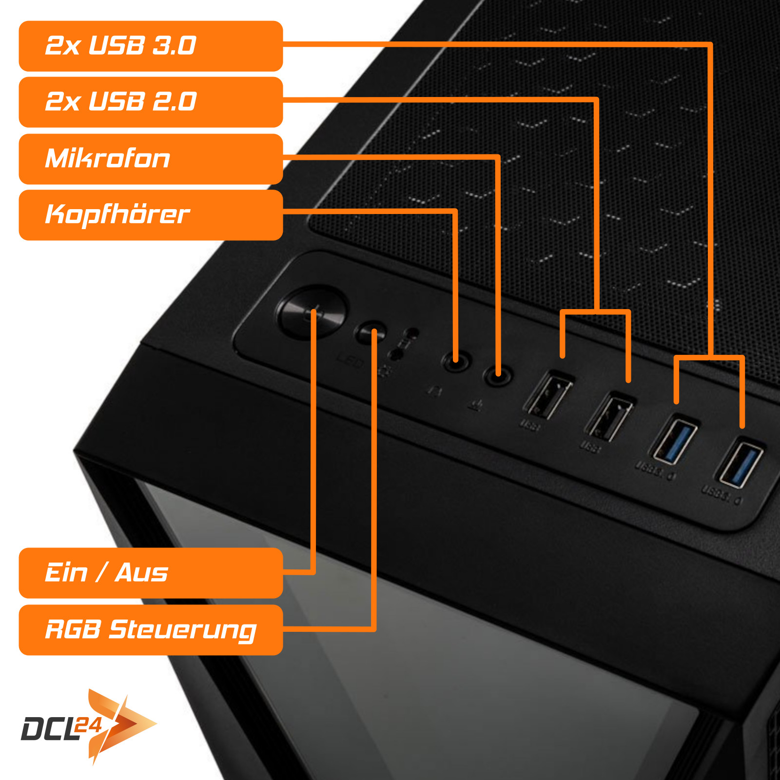 DCL24 Flow RTX™ GeForce 1000 Pro, GB Windows RGB, 11 mit PC 32 Prozessor, 8 4060, i7 RAM, Core™ Intel® GB SSD, NVIDIA Gaming GB
