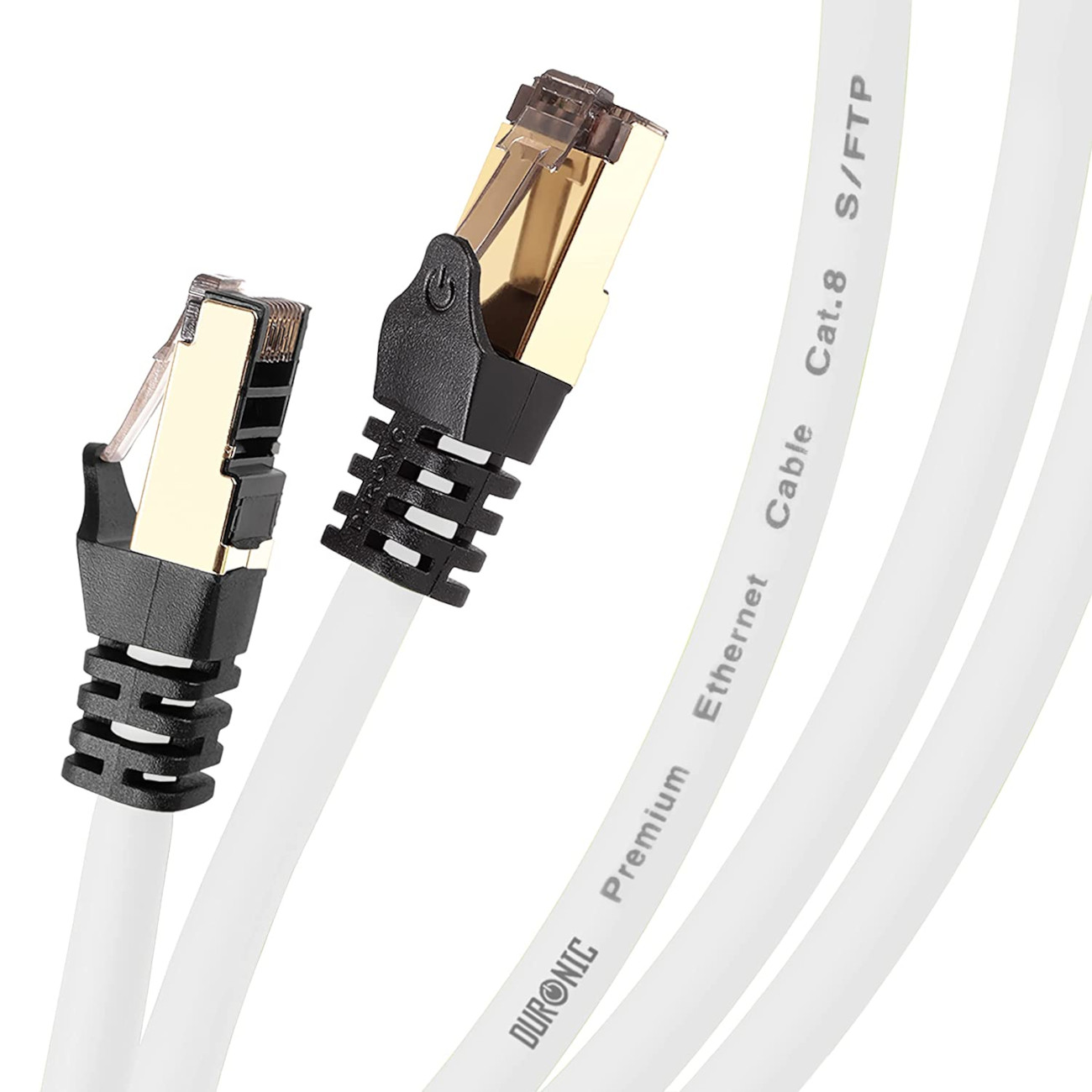 DURONIC CAT8 WE Lankabel Netzwerkkabel, | MB/s | RJ45 Konsole, Ethernetkabel 2m Router | 2 Patchkabel 5.000 und für m