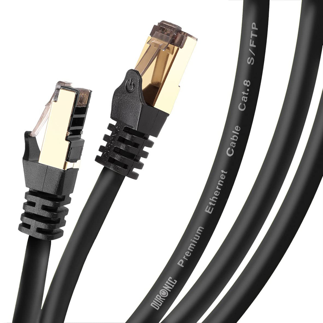 DURONIC CAT8 BK | Konsole, Lankabel 1,5m für 1,5 und MB/s | 5.000 Patchkabel Netzwerkkabel, m Ethernetkabel | Router RJ45