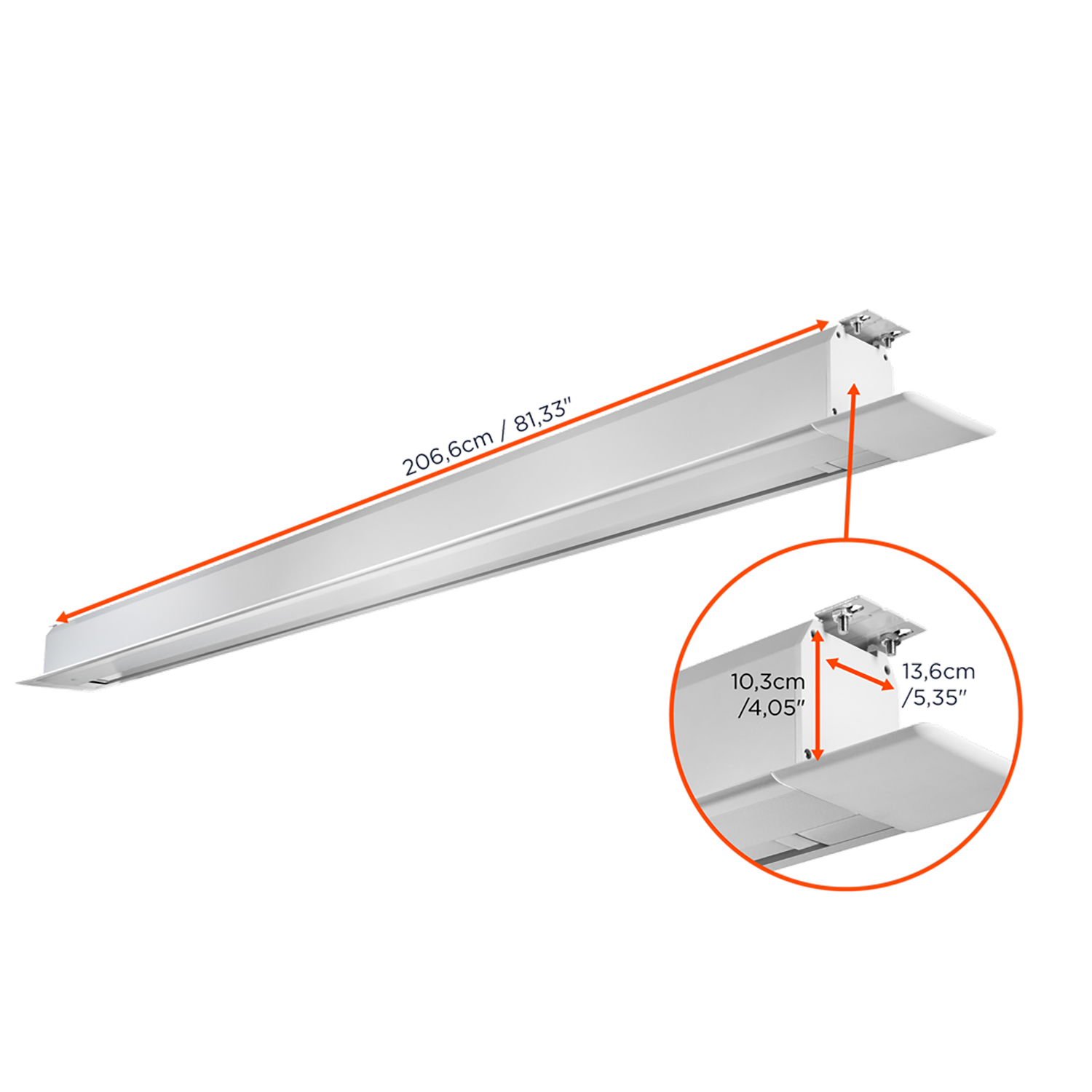 CELEXON Deckeneinbau Pro+ Deckeneinbauleinwand