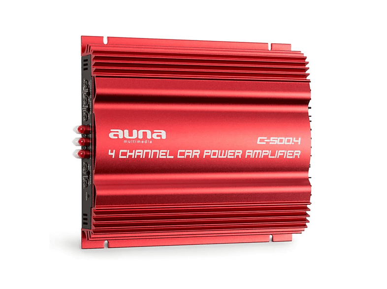 AUNA C500.4 Verstärker (4Kanäle, 65 Rot) Wattpro Kanal