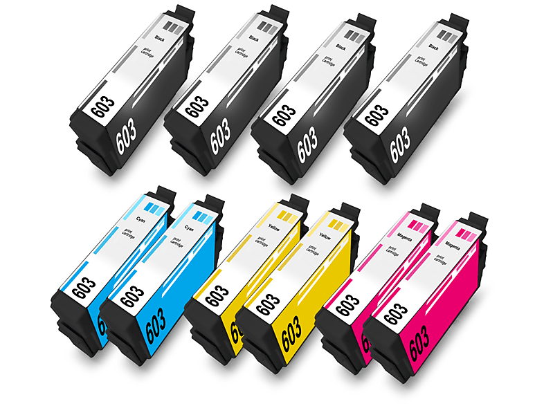 EUROTONE ersetzt Epson 603XL 10er Set Tintenpatrone Mehrfarbig (603BK XL , 603C XL , 603M XL , 603Y XL , C13T03U14010 ,  C13T03U24010 , C13T03U34010 , C13T03U44010 , Seestern)