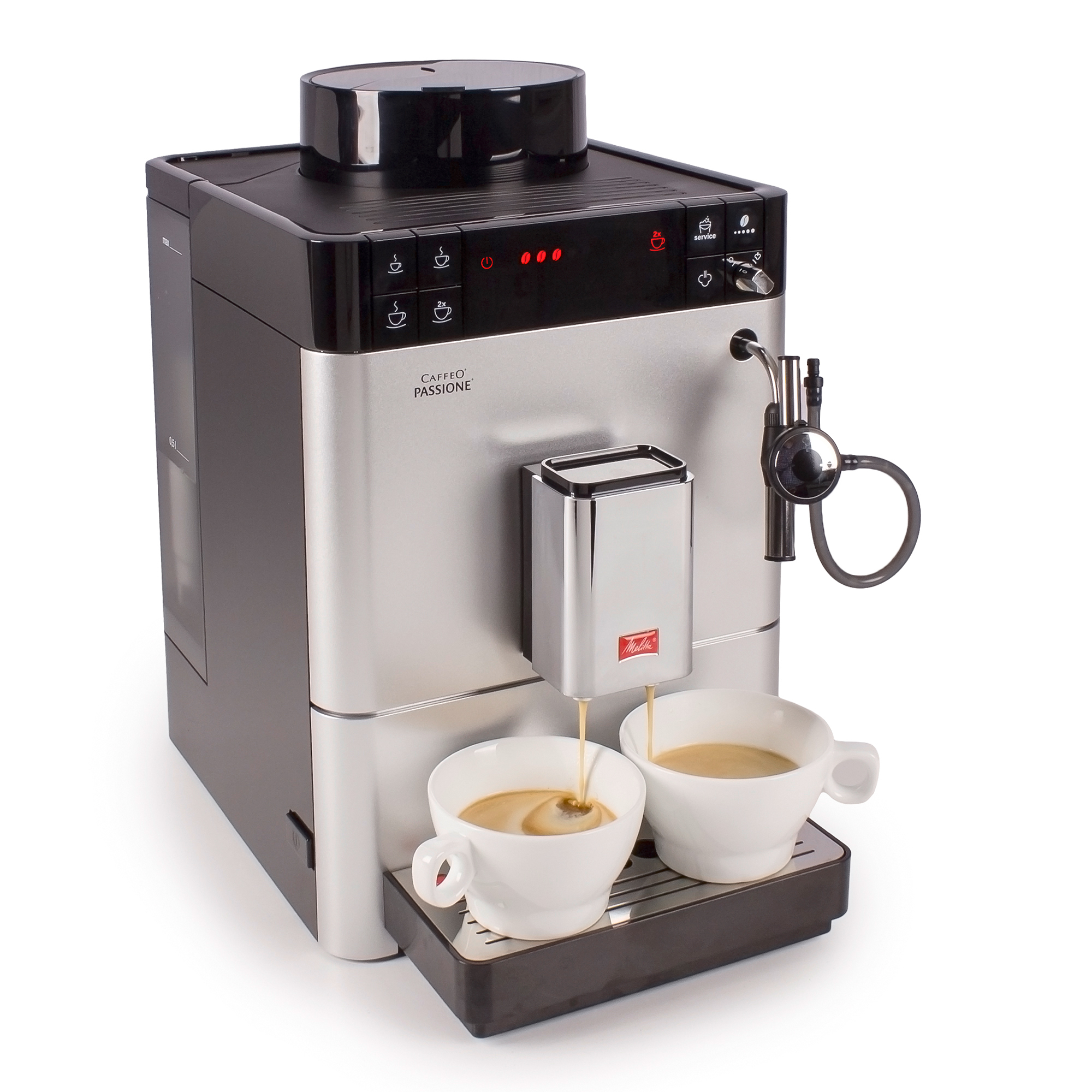 MELITTA  Caffeo® F530-101 Passione - Espresso machine - Number of cups: 2 - Steam pipe - Grey
