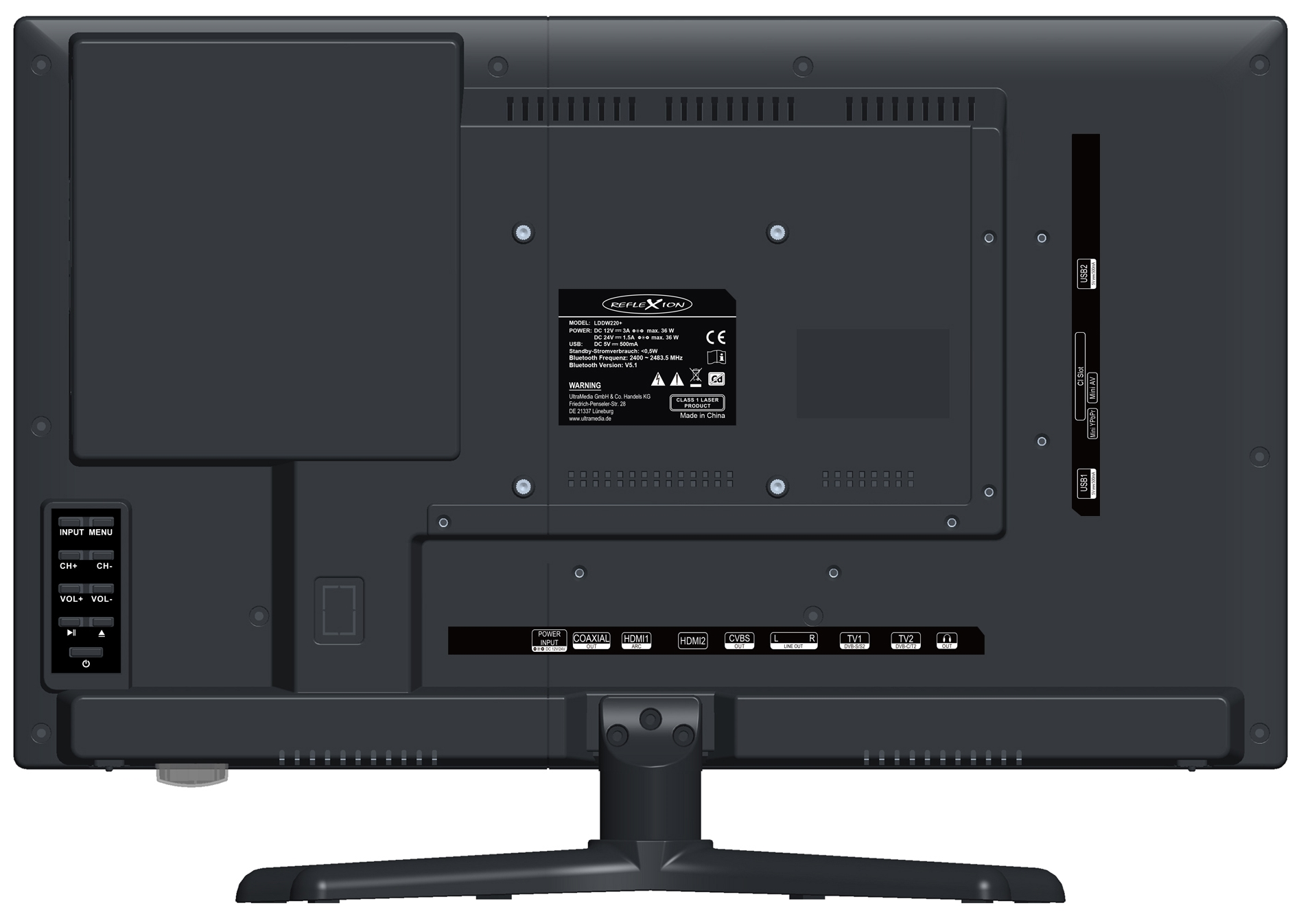 Full-HD) cm, (Flat, Zoll REFLEXION LED 22 TV / LDDW220+ 55