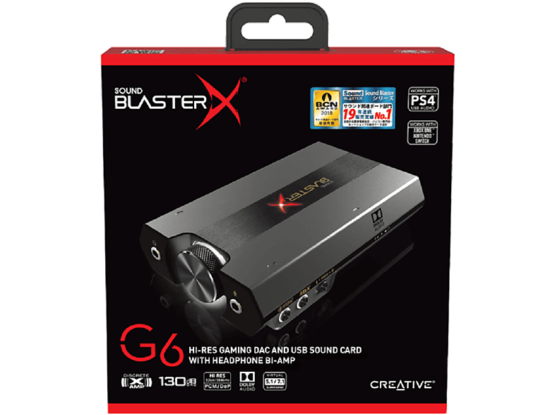 CREATIVE SB X G6 7.1 HD EXTERNE GAMING-DAC- UND USB-SOUNDKA