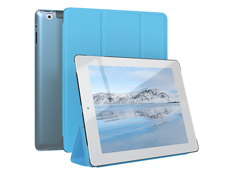 Tablethülle / EAZY Case 4. / Apple Bookcover CASE 3. für iPad für Hellblau 2. Apple Generation Smart Kunstleder,