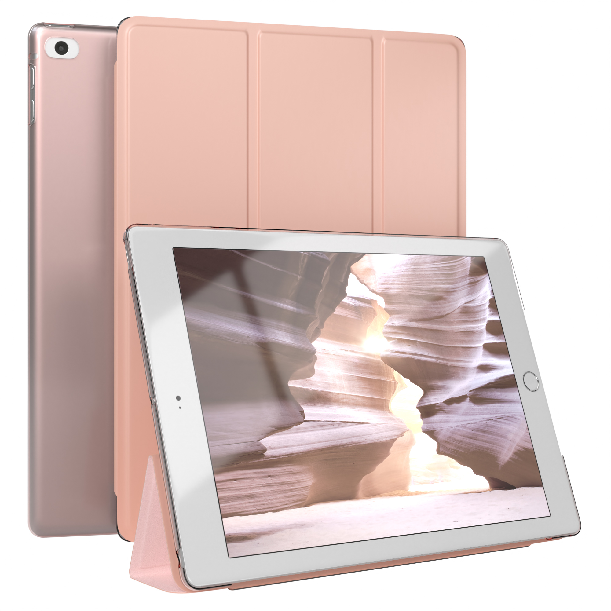 Apple für für 1/Air Rosé Case Smart Gold 5./6. iPad & Kunstleder, Generation Air Tablethülle CASE Bookcover 2 EAZY