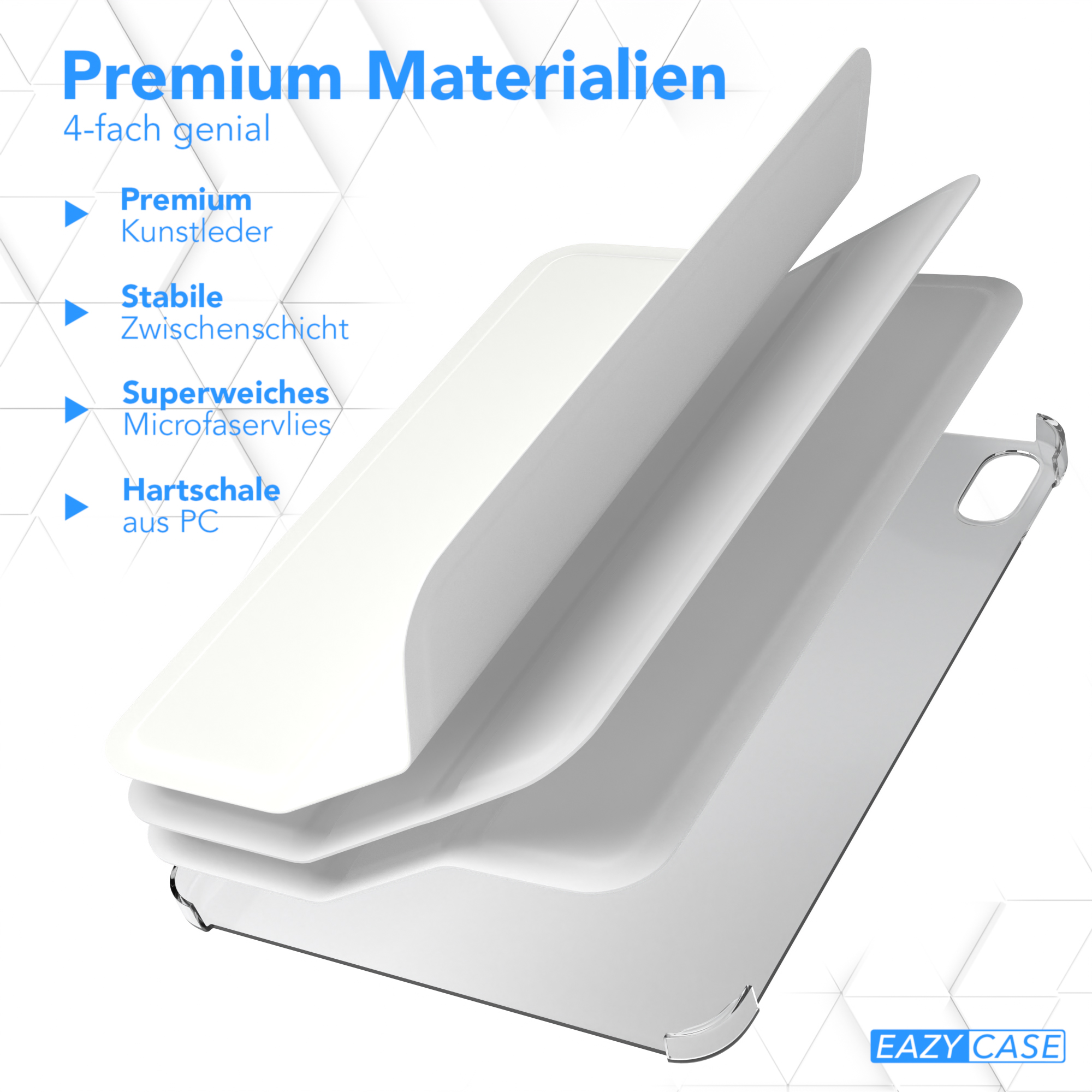 für EAZY Apple iPad Mini Smart 6. CASE 2021 Generation Weiß Bookcover Apple Tablethülle für Kunstleder, Case