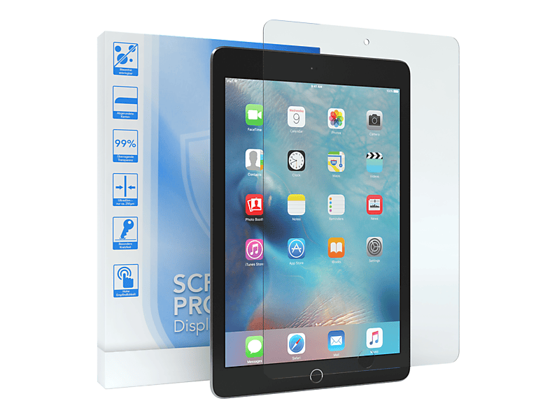 EAZY CASE Schutzfolie für Display Glasfolie Displayschutzglas(für Apple iPad Mini 4)