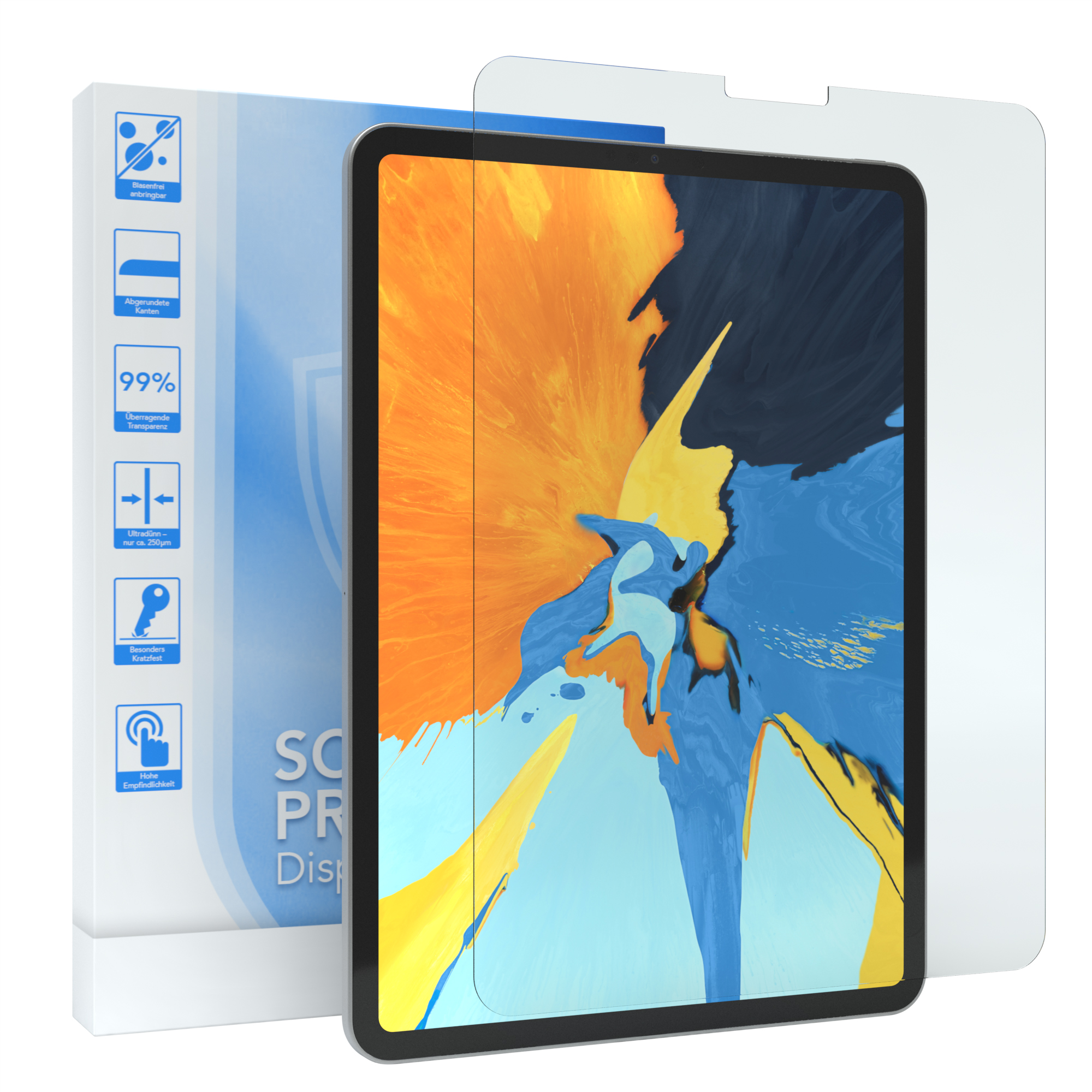 iPad Glasfolie CASE Pro Apple Schutzfolie für Display EAZY 11\