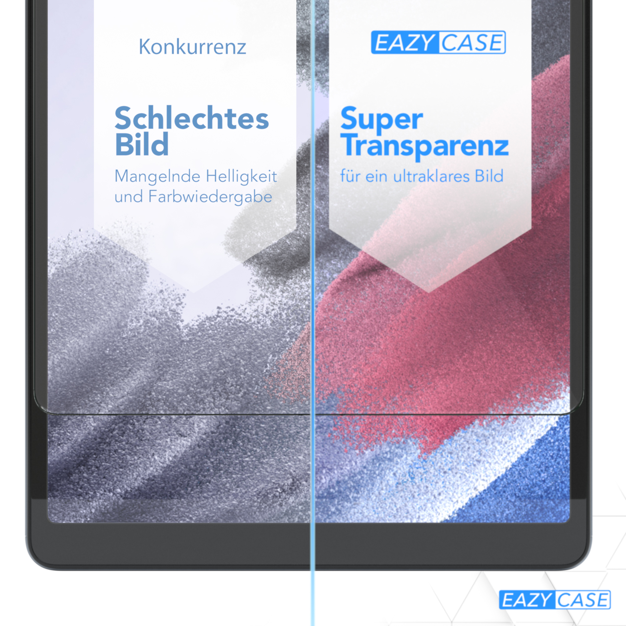 EAZY CASE Glasfolie Lite) Samsung Displayschutzglas(für Tab Display A7 für Galaxy Schutzfolie