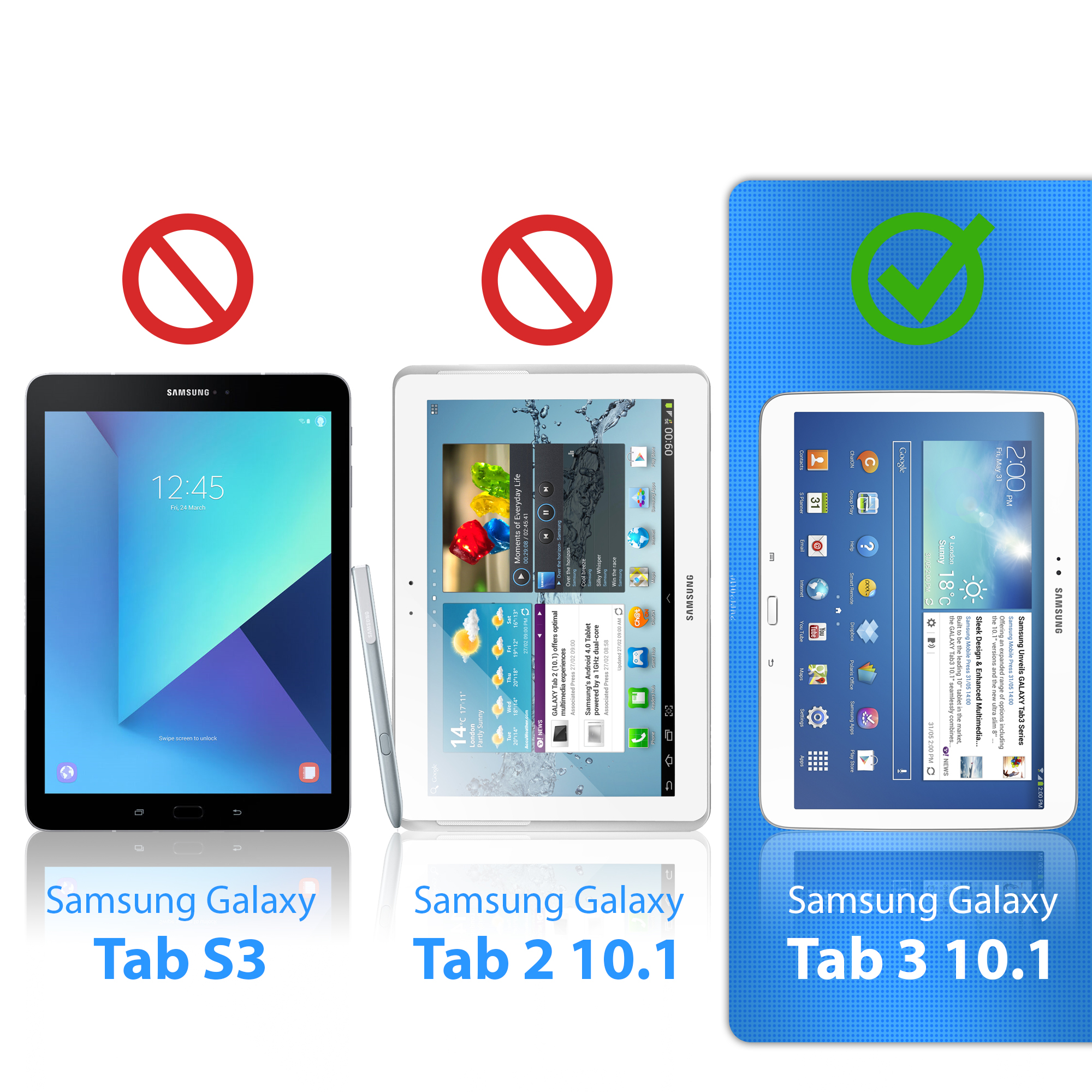 EAZY CASE Schutzfolie Display Glasfolie Samsung 10.1\