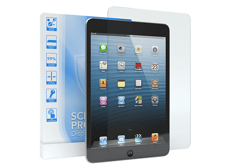 EAZY CASE Schutzfolie für Display Glasfolie Displayschutzglas(für Apple iPad Mini 1 / 2 / 3) | Tabletschutzfolien