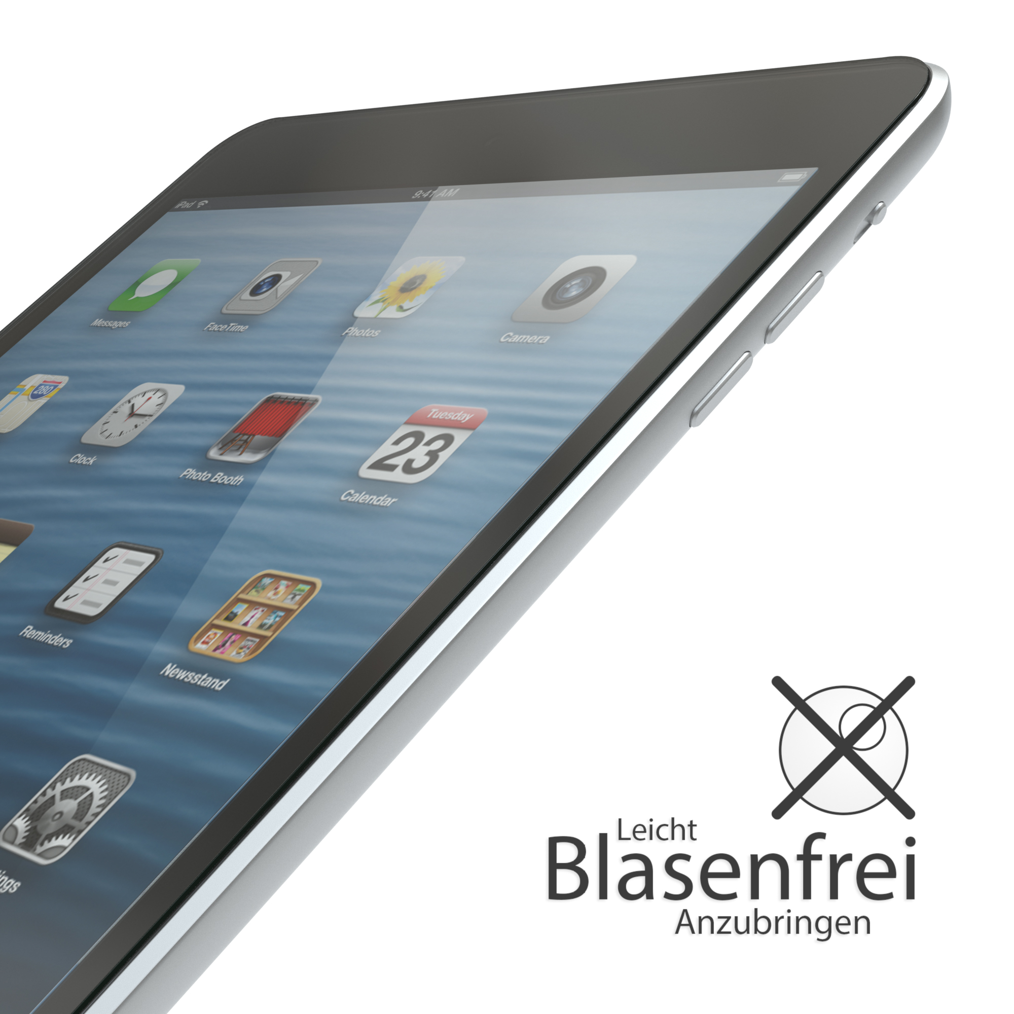 für 1 2 / CASE Glasfolie / Schutzfolie 3) Display EAZY iPad Displayschutzglas(für Apple Mini
