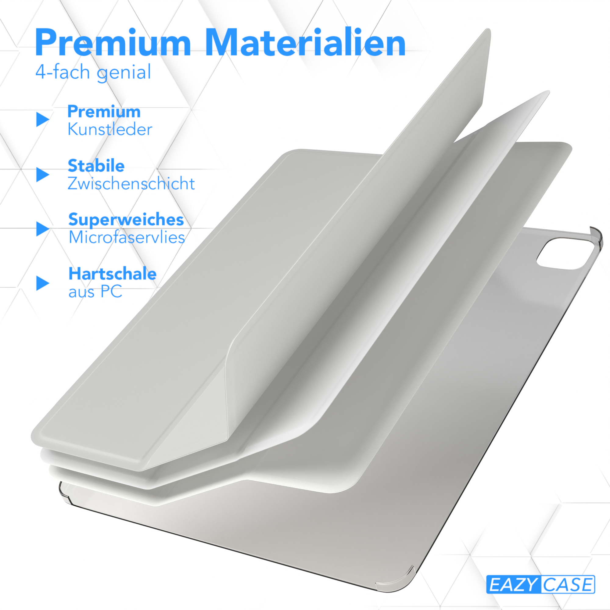 Eine Tablet-Hülle mit mehreren Schichten hochwertiger Materialien.