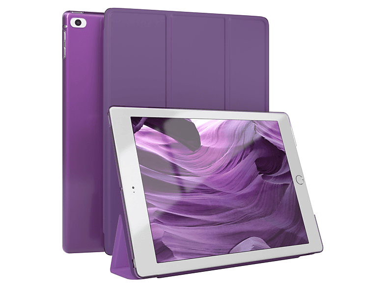 EAZY CASE Smart Case Tablethülle Kunstleder, Air Apple 2 1/Air Bookcover Generation & iPad für Lila für 5./6