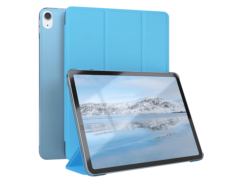 EAZY CASE Smart Case für Apple iPad Air 4 2020 / Air 5 2022 Tablethülle Bookcover für Apple Kunstleder, Hellblau