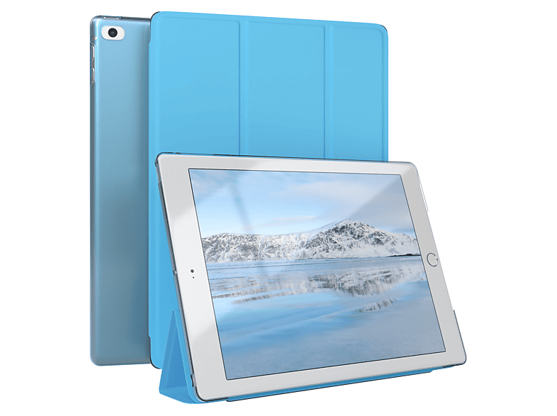 EAZY CASE Smart Case für iPad 5./6. Generation & Air 1/Air 2 Tablethülle Bookcover für Apple Kunstleder, Hellblau