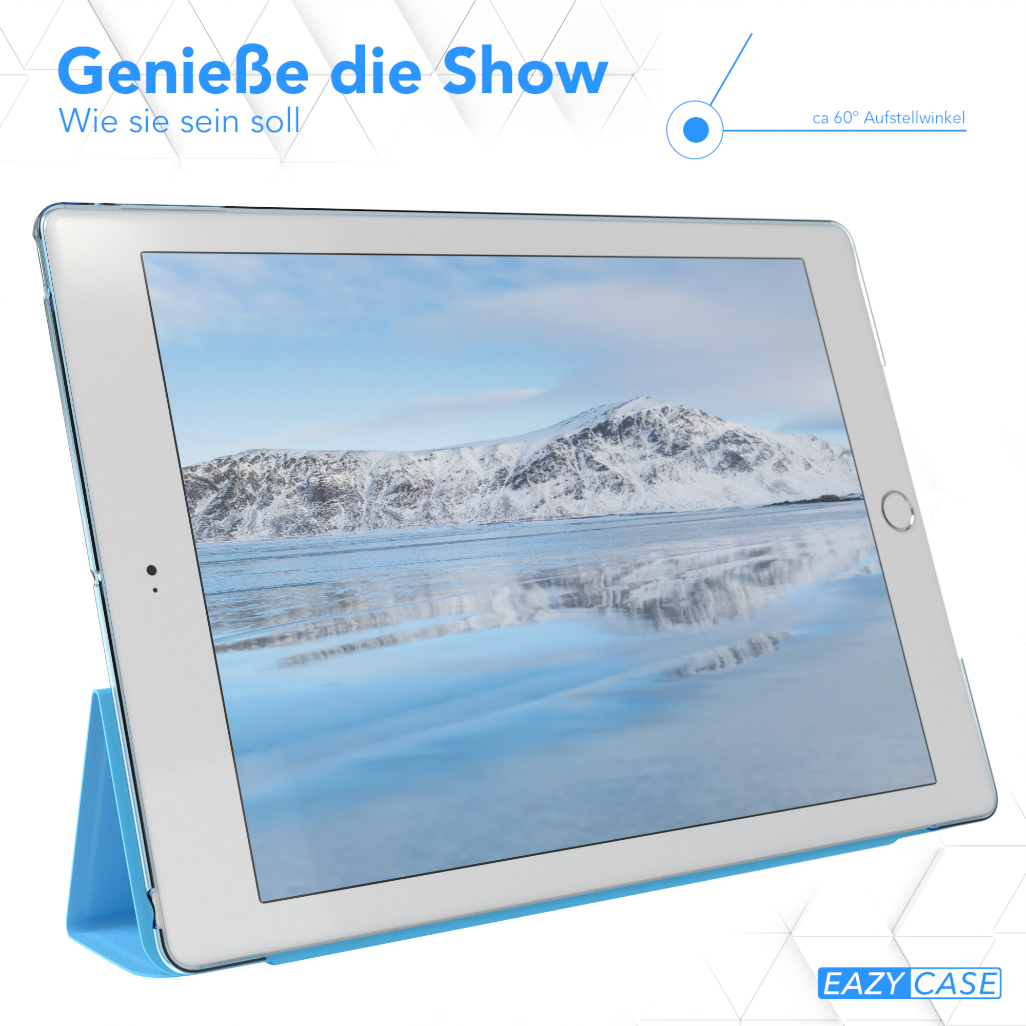 EAZY CASE & Apple Tablethülle 2 Kunstleder, Generation Smart für Hellblau für 1/Air iPad Case Air 5./6. Bookcover