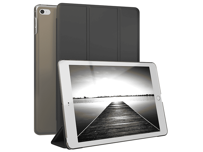 EAZY CASE Smart Case für Apple iPad Mini 4. / 5. Generation Tablethülle Bookcover für Apple Kunstleder, Schwarz